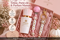 Coffret Bébé & Maman – Attache-tétine + Porte-clé + Parfum